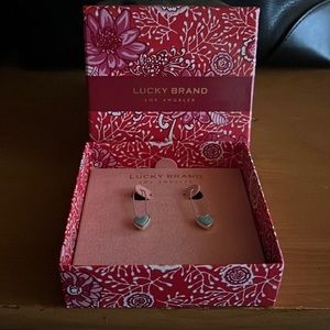 Lucky Brand Turquoise heart earrings ❤️